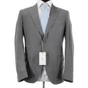 Eleventy Men’s Italian Size 60 Blazer Jacket 100% Wool Charcoal Gray Luxury NWT